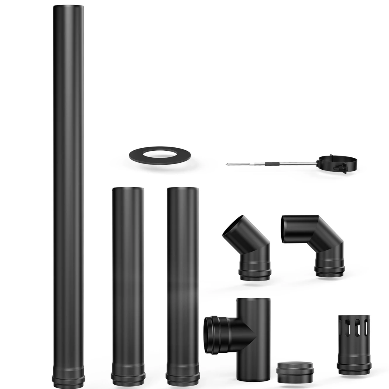 Kit De Admisión De Aire Para Estufa De Pellets - Tubo Acero Inoxidable 304, Hasta 60 Pulgadas - Mejora Combustión Y Seguridad