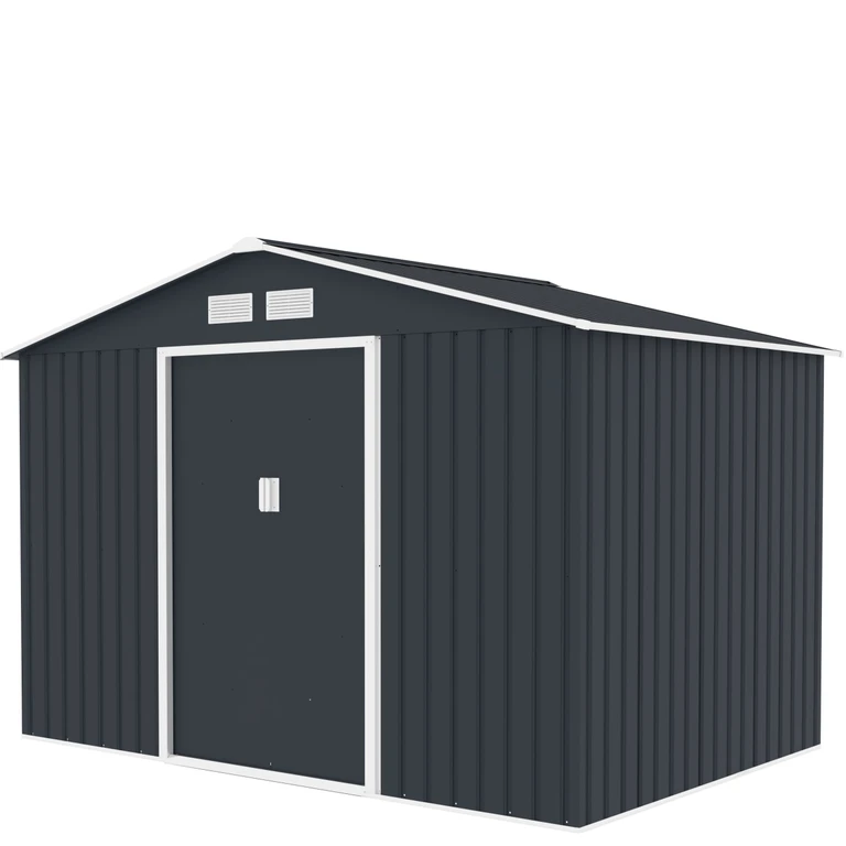 Caseta de Jardín 5,5m² | Material inoxidable | Puerta amplia | Antracita | L002