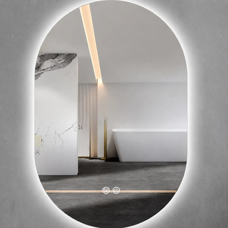 Espejo de baño LED 80x60cm | Función Antivaho | Cristal de 5mm